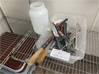 LARGE LOT - KITCHEN KNIVES, TOOLS, ETC