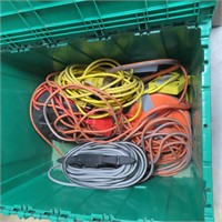 (2) retractable extension cords and heavy gauge