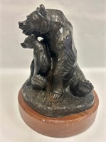 Large heavy Bronze Art: Ace Powell “Momma Bear”