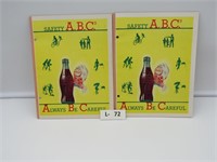 Lot of 2 - Coca-Cola Safety A.B.C.'s Notebook