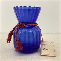 * Cobalt Blue Pilgrim Glass Vase -No Issues