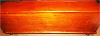 5'L Softwood 1-Lid Wood Box w/ Turned Feet