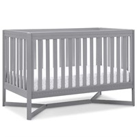 4-in-1 Baby Convertible Crib, Grey