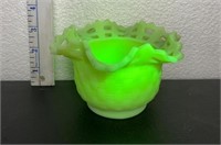 Fenton Uranium Glass Vase