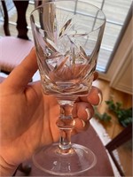 10 PINWHEEL CRYSTAL RED WINE GLASSES