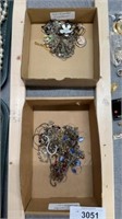 Two small boxes of jewelry