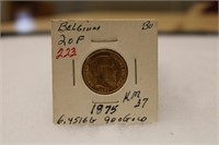1875 Belgium 20 Franc Gold