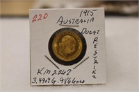 1915 Australia 1 Ducat Gold restrike