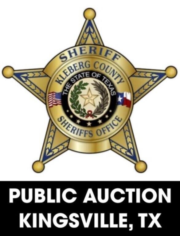 Kleberg County Sheriff's Office online auction 5/21/2024