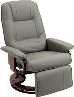 HOMCOM Faux Leather Manual Recliner  Adjustable Sw