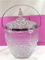 Vintage Pressed Glass Ice Bucket