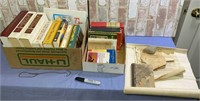 (2 BOXES) ASSORTMENT OF BOOKS - DICTIONARIES,
