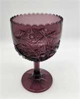 Amethyst Glass Compote or Footed Violet Bowl