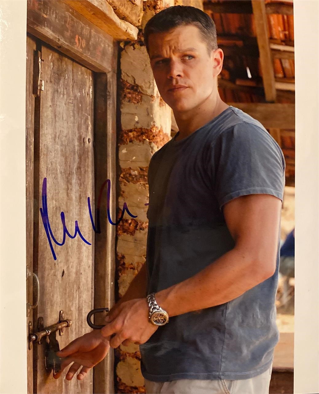 The Bourne Supremacy Matt Damon signed movie photo