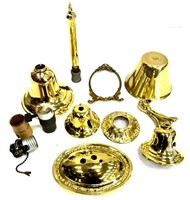 Brass Lamp Parts and Picture Frame