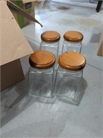 Box of snack jars and phones