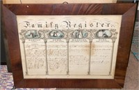 Antique 1840's N. Currier Family Register