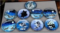 Lot of 12 Wolf Collectible Plates Bradford