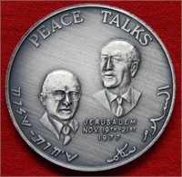 1977 Egypt-Israel Peace Talks Silver Commemorative