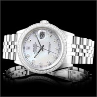 36mm Rolex DateJust Diamond Watch