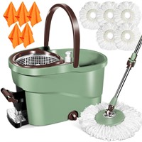 MASTERTOP Spin Mop and Bucket with Wringer Set, F