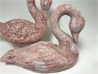 Pair of pink swans
