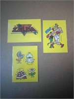 Nintendo Stickers 1989 Zelda, Mario Bro, Punch Out
