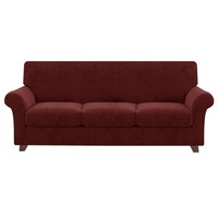 Velvet Plush 4 Pieces Couch Covers for 3 Cushion