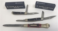 3 Vintage Pocket Knives Smith & Wesson & Schrade