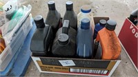Assorted motor and chain oils