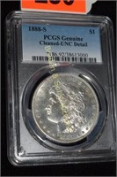 PCGS GRADED GENUINE UNCIRCULATED DETAIL 1888-S