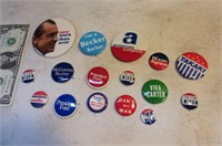 lot 16 vintage Campaign Political Buttons Pins