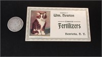 Wm. Newton Commerical Fertilizers Cat Ink Blotter.