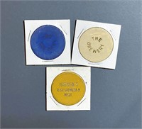 Antique Drink Tokens - 'The Brewery" & 'Harmon's'