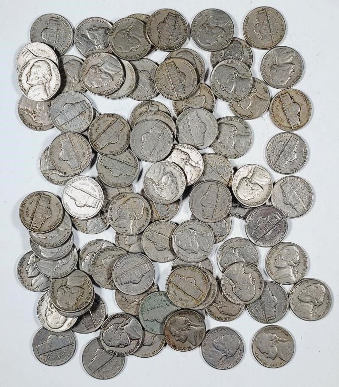 83  Jefferson Nickels  1940's & 50's