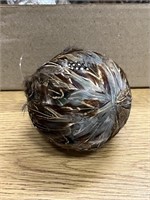 All natural pheasant feather hanging balls