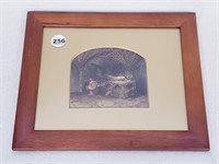 ANTIQUE WATERCOLOUR KING HENRY 5TH TOMB