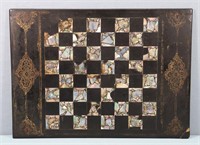 Victorian Leather & MOP Chess Board