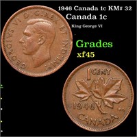 1946 Canada 1c KM# 32 Grades xf+