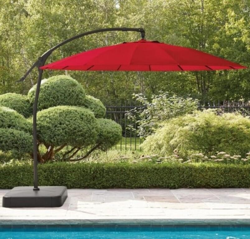 hometrends 10 ft. Round Offset Shanghai Umbrella &