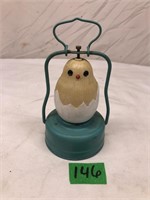 Tin Light-Up Turquoise Easter Chick Mini Lantern