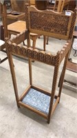 ANTIQUE OAK PRESSED UMBRELLA STAND