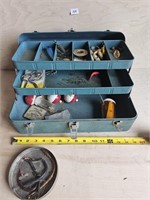 Tackle Box with Vintage Fishing Tackle some Wooden