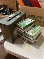 Empty ammo box and 323 rounds of 38 super Auto