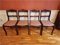 Lot Of 4 Victorian Style Side / Dining Chairs