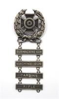 Sterling WWII Vintage Army Expert Marksman Badge