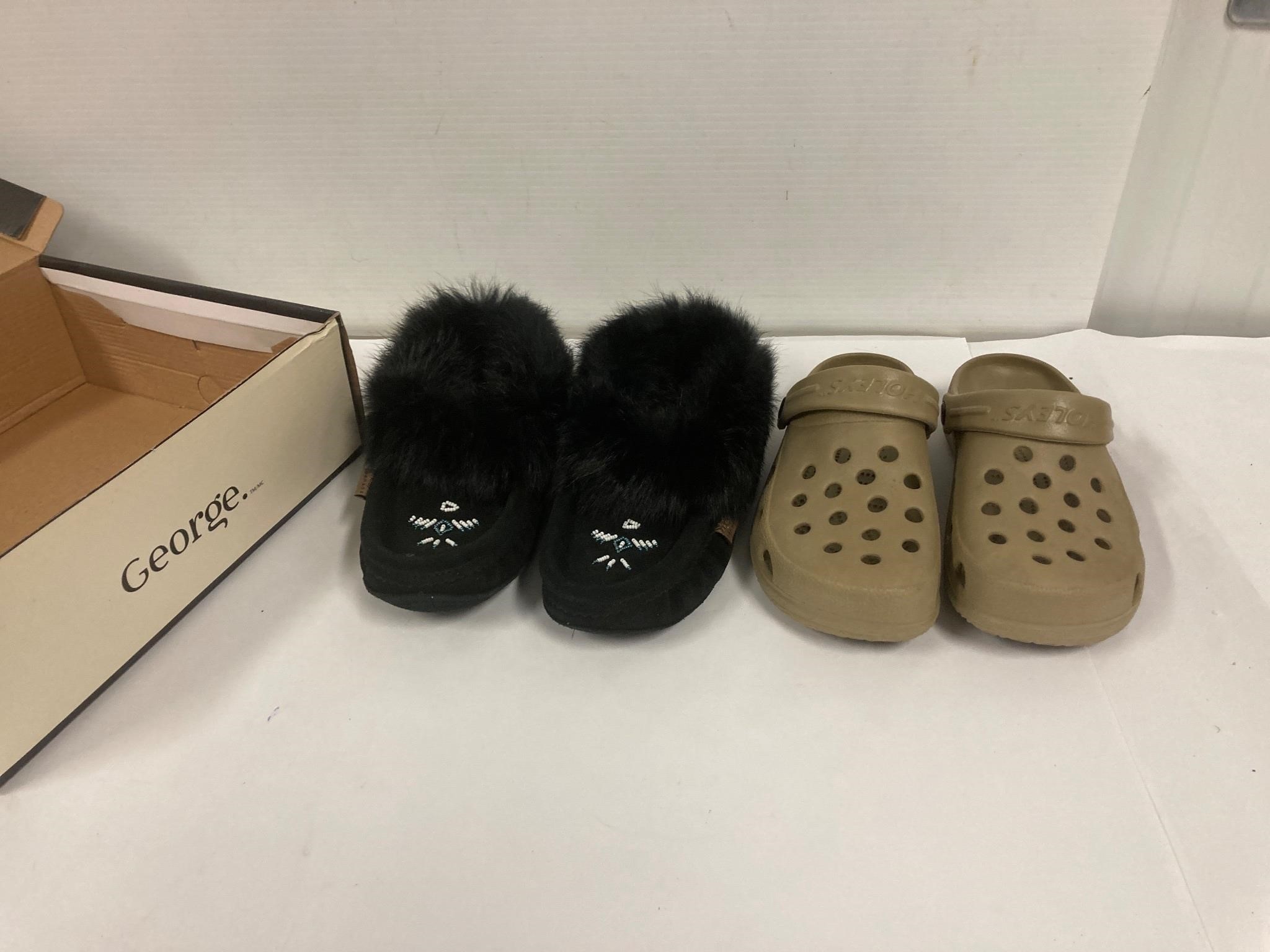 Ladies slippers and crocks. Size 8. Little use