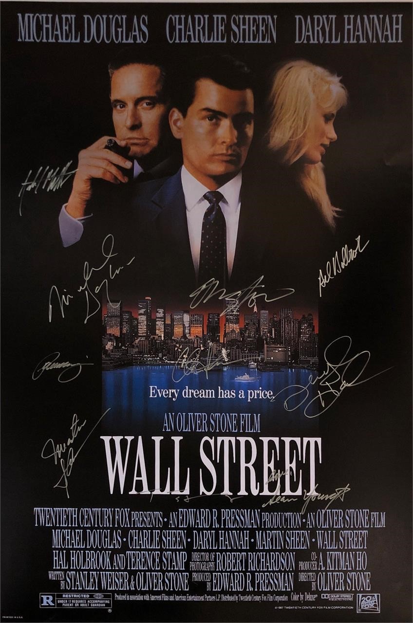 Wall Street Michael Douglas Autograph Poster