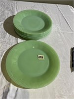 8 Jadeite Dessert Plates