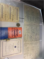Old Signed Checks, Brochures and Coin